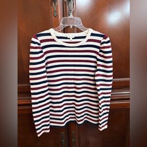 Talbots EUC Multicolor ribbed Striped top. This top has a lot of stretch size MP